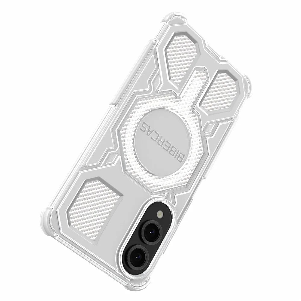 BIBERCAS J-16 Transparent Series For Samsung Galaxy S25 Edge Magnetic Case TPU + PC Phone Cover - Transparent - 5