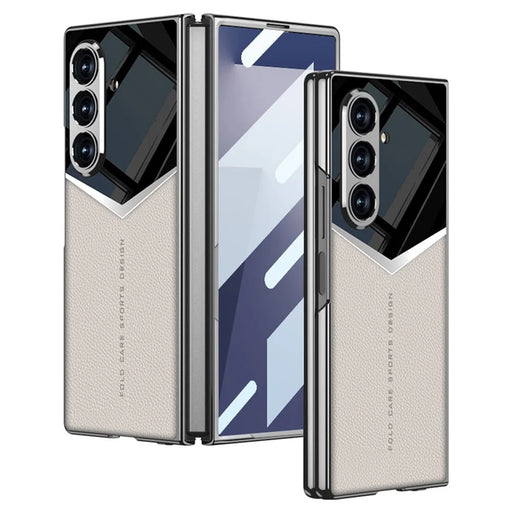 GKK For Samsung Galaxy Z Fold7 5G Cases Electroplating PU + PC + TPU Phone Cover - Titanium Grey - 1