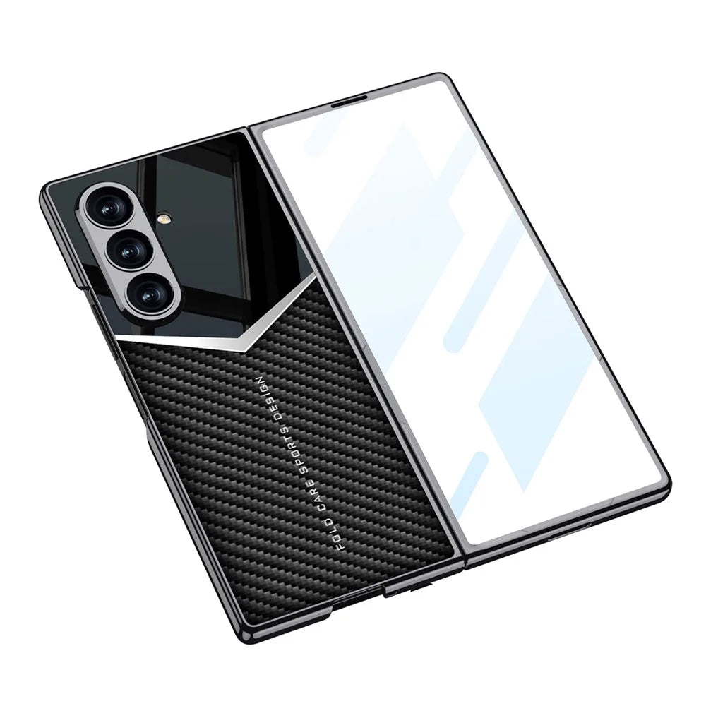 GKK For Samsung Galaxy Z Fold7 5G Cases Electroplating PU + PC + TPU Phone Cover with Front Film - Titanium Grey - 4