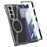 GKK For Samsung Galaxy Z Fold7 5G Magnetic Case PU Leather + PC Phone Cover with Front Screen Protector - Grey - Carbon Fiber Texture - 3