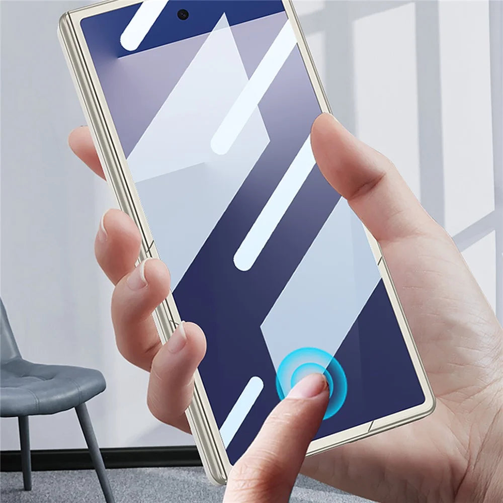 GKK For Samsung Galaxy Z Fold7 5G Case Hinge Protection PC Phone Cover with Screen Film, Wireless Charging Compatible - Black - 4