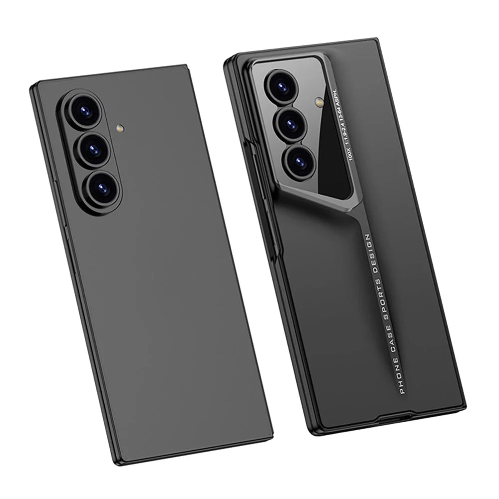 GKK For Samsung Galaxy Z Fold7 5G Case PC Ultra Slim Phone Cover with Tempered Glass Film  - Black - 2