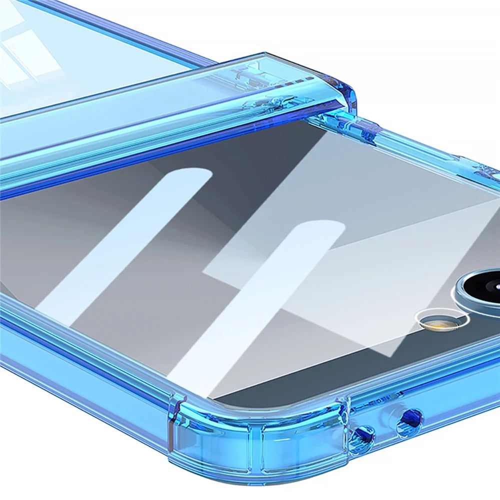 GKK For Samsung Galaxy Z Flip7 5G Case with Back Film Airbag Hinge Protection Shockproof TPU Phone Cover - Transparent - 4