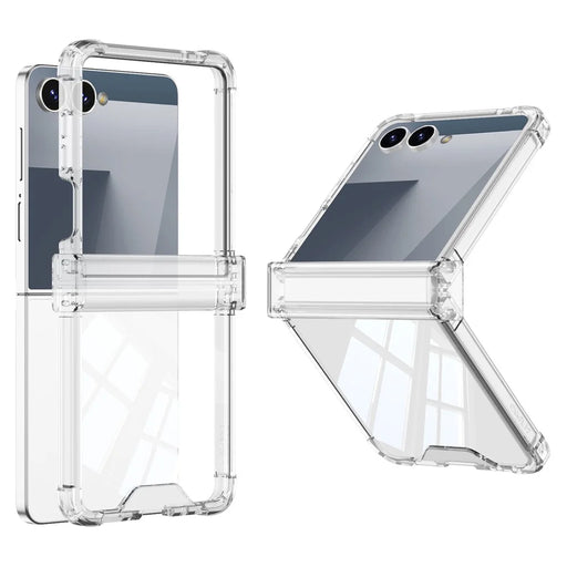 GKK For Samsung Galaxy Z Flip7 5G Case Airbag Hinge Protection Shockproof TPU Phone Cover - Transparent - 1