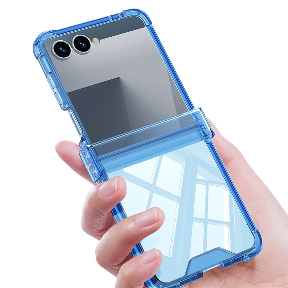 GKK For Samsung Galaxy Z Flip7 5G Case Airbag Hinge Protection Shockproof TPU Phone Cover - Transparent - 2