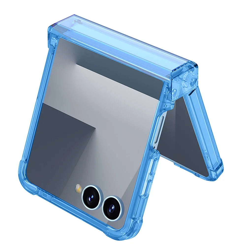 GKK For Samsung Galaxy Z Flip7 5G Case Airbag Hinge Protection Shockproof TPU Phone Cover - Transparent - 3