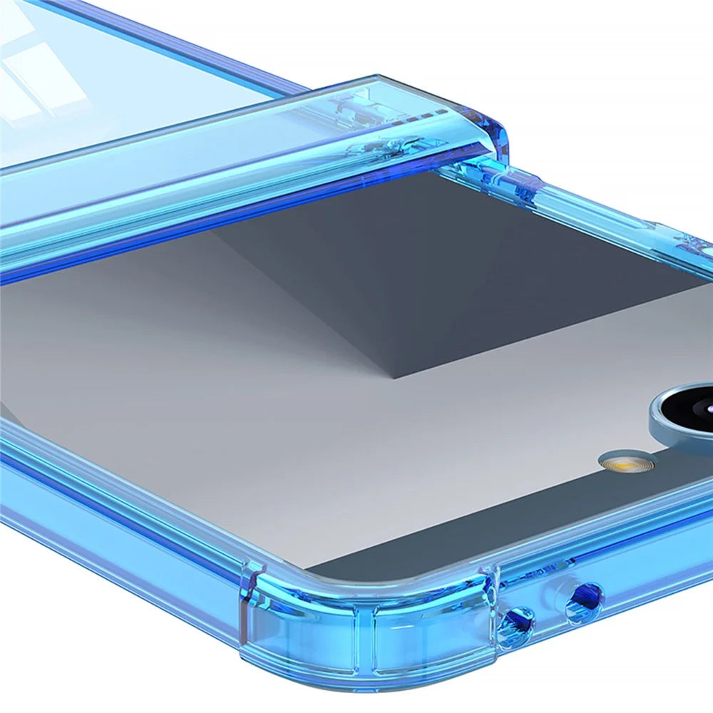 GKK For Samsung Galaxy Z Flip7 5G Case Airbag Hinge Protection Shockproof TPU Phone Cover - Transparent - 4
