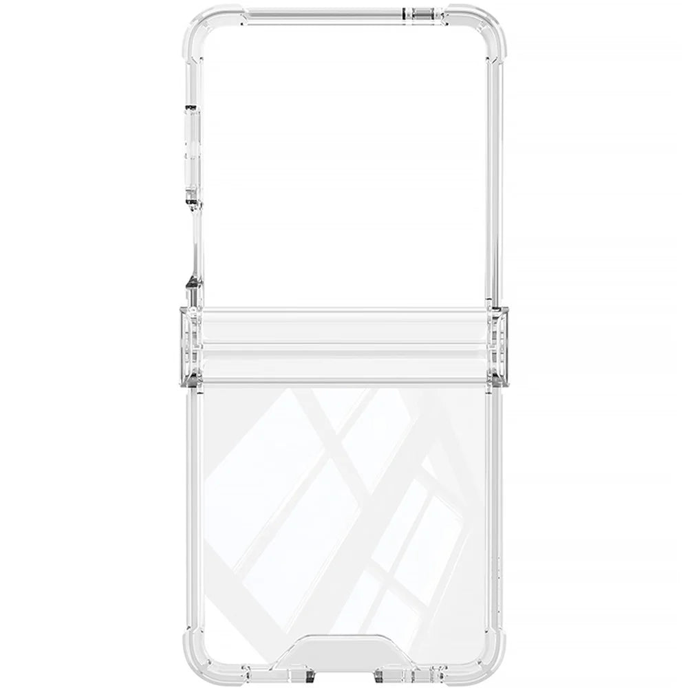 GKK For Samsung Galaxy Z Flip7 5G Case Airbag Hinge Protection Shockproof TPU Phone Cover - Transparent - 5