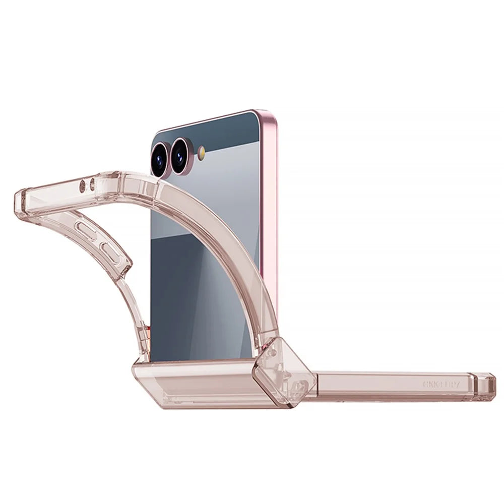 GKK For Samsung Galaxy Z Flip7 5G Case Airbag Hinge Protection Shockproof TPU Phone Cover - Transparent - 6