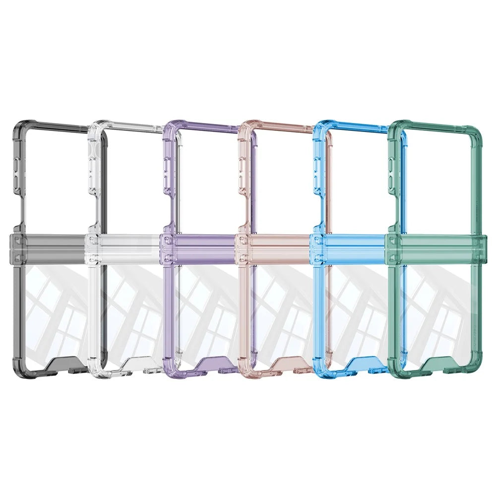 GKK For Samsung Galaxy Z Flip7 5G Case Airbag Hinge Protection Shockproof TPU Phone Cover - Transparent - 7