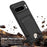 For Google Pixel 8 Pro Liquid Silicone Case  Phone Back Cover with Card Holder and Short Strap - Black - 5