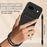 For Google Pixel 8a Liquid Silicone Case  Phone Back Cover with Card Holder and Short Strap - Black - 3