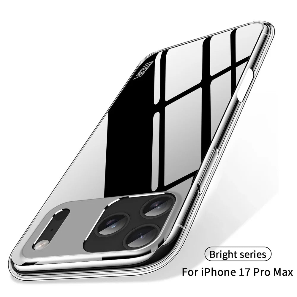 MOFI For iPhone 17 Pro Max Clear Phone Case  Ultra-Thin TPU Phone Back Cover - Transparent - 2