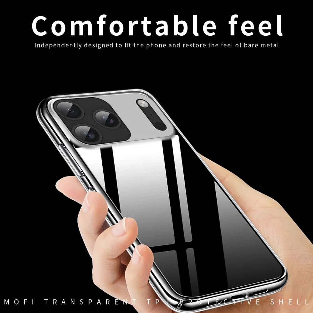 MOFI For iPhone 17 Pro Max Clear Phone Case  Ultra-Thin TPU Phone Back Cover - Transparent - 5