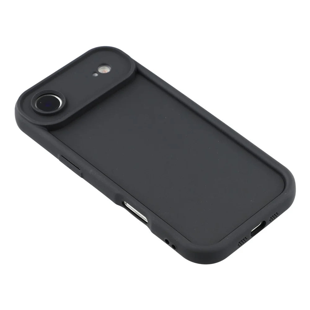 For iPhone Air Case Grooved Design TPU Anti Slip Phone Cover - Black - 4
