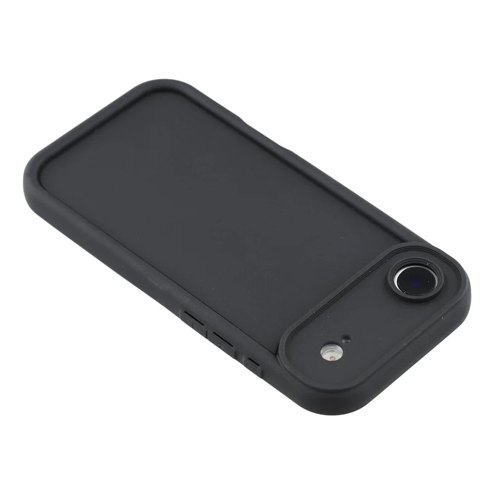For iPhone Air Case Grooved Design TPU Anti Slip Phone Cover - Black - 5