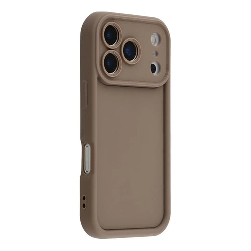 For iPhone 18 Pro / 17 Pro Case Grooved Design TPU Anti Slip Phone Cover - Brown - 1