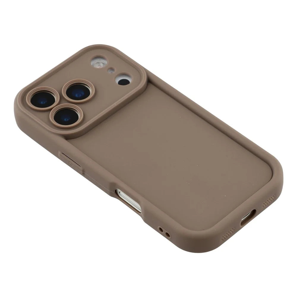 For iPhone 18 Pro / 17 Pro Case Grooved Design TPU Anti Slip Phone Cover - Brown - 5