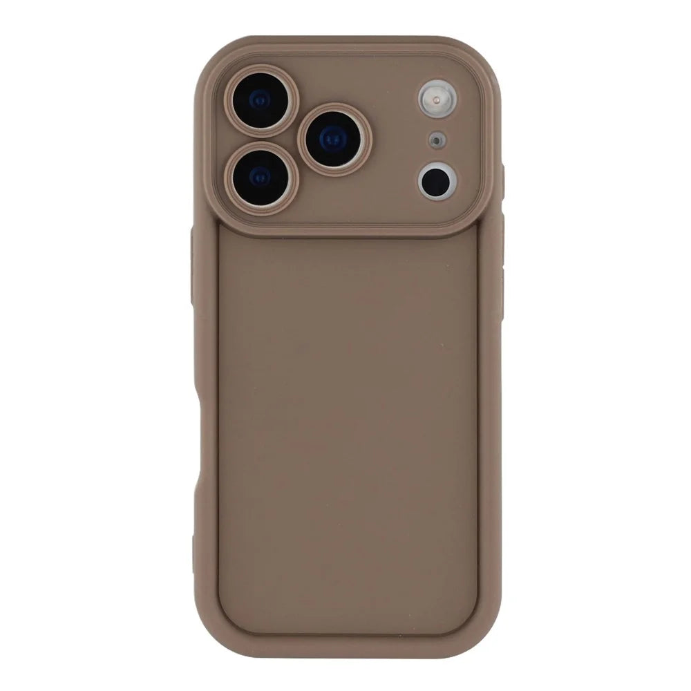 For iPhone 18 Pro Max / 17 Pro Max Case Grooved Design TPU Anti Slip Phone Cover - Brown - 3