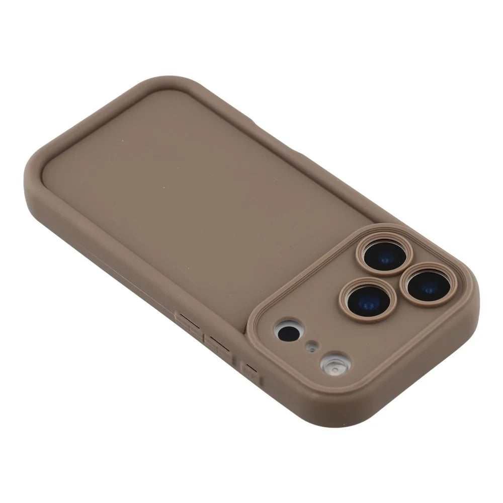 For iPhone 18 Pro Max / 17 Pro Max Case Grooved Design TPU Anti Slip Phone Cover - Brown - 4