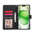 For iPhone 18 Pro Max / 17 Pro Max Case Lacquered Marble Pattern Leather Phone Cover with Wrist Strap - Black - 4