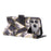 For iPhone 18 Pro / 17 Pro Case Lacquered Marble Pattern Leather Phone Cover with Wrist Strap - Black - 2