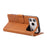 For iPhone 18 Pro / 17 Pro Case Rose Flower PU Leather Wallet Phone Cover with 3 Card Slots / Wrist Strap - Brown - 2