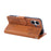 For iPhone 17 Case Rose Flower PU Leather Wallet Phone Cover with 3 Card Slots / Wrist Strap - Brown - 2