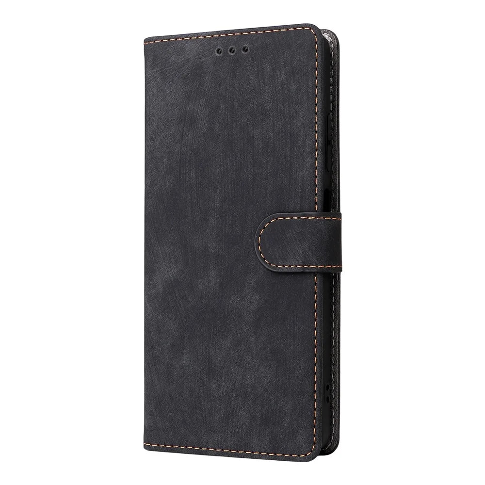 For ZTE Blade A56 Case Wallet RFID Blocking PU Leather Phone Cover Stand with Strap - Black - 7