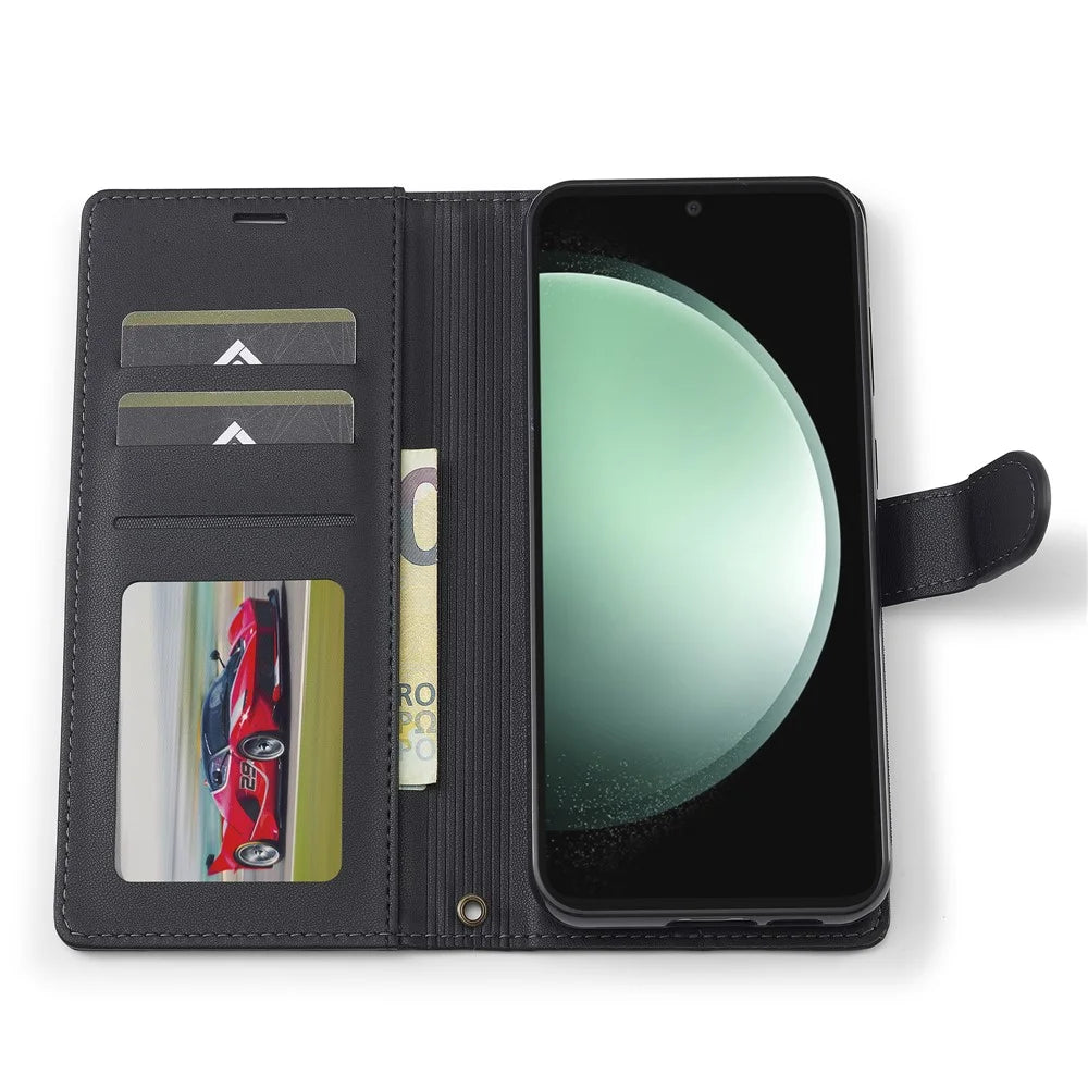 LC.IMEEKE L2 Series for Samsung Galaxy A17 5G / A17 4G Case PU Leather Wallet Detachable Magnetic Phone Cover - Black - 4