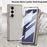 GKK For Samsung Galaxy Z Fold7 5G Case Electroplating PC + PU Leather Phone Cover with Screen Film - Carbon Fiber Texture - 6