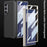 GKK For Samsung Galaxy Z Fold7 5G Case Electroplating PC + PU Leather Phone Cover with Screen Film - Carbon Fiber Texture - 7