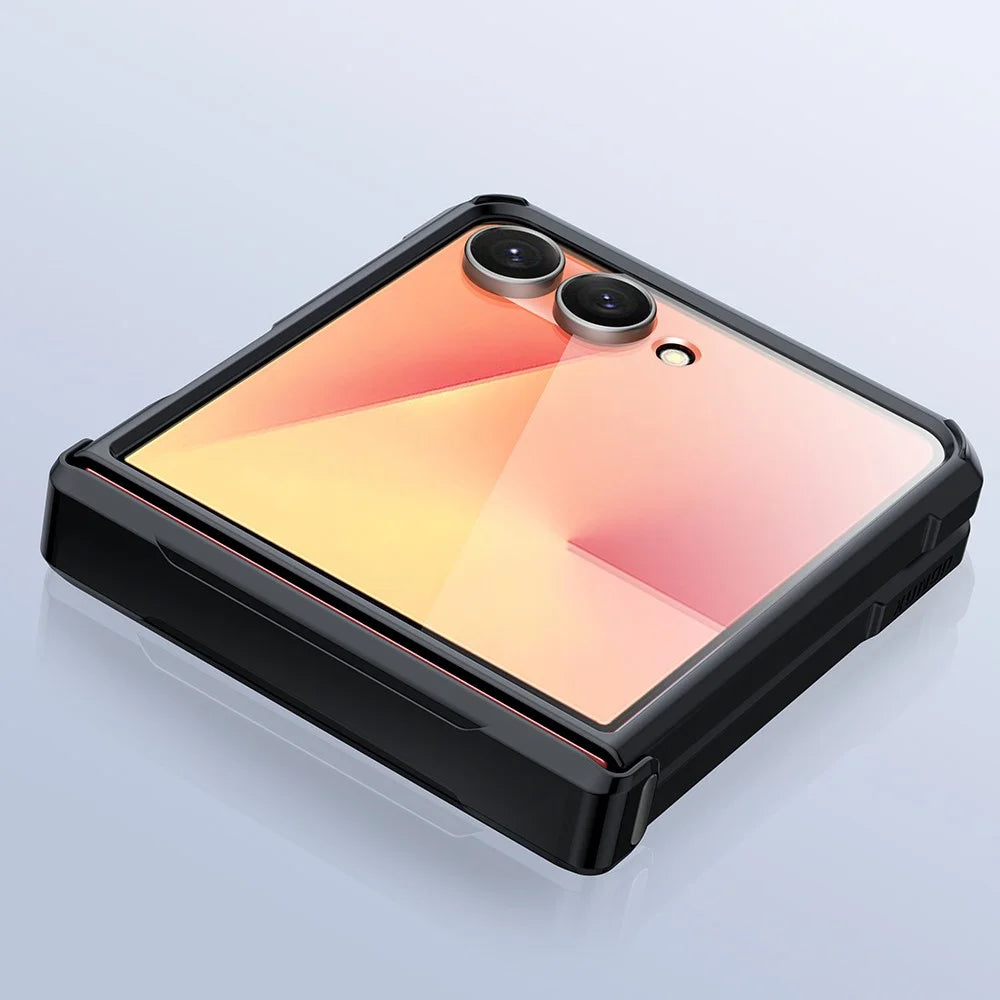 XUNDD For Samsung Galaxy Z Flip7 5G Case TPU + Acrylic Phone Cover with Small Screen Protector - 2