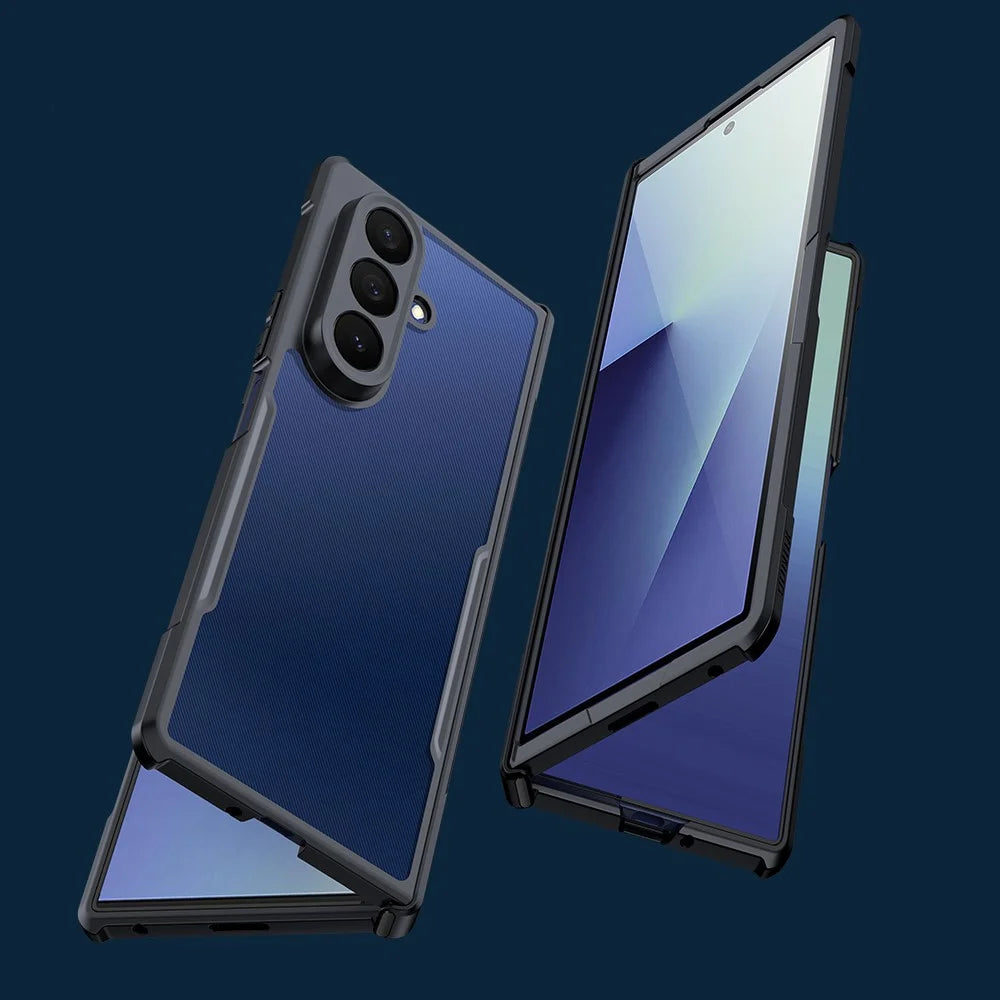 XUNDD For Samsung Galaxy Z Fold7 5G Case TPU + Acrylic Phone Cover with Front Screen Protector - 2