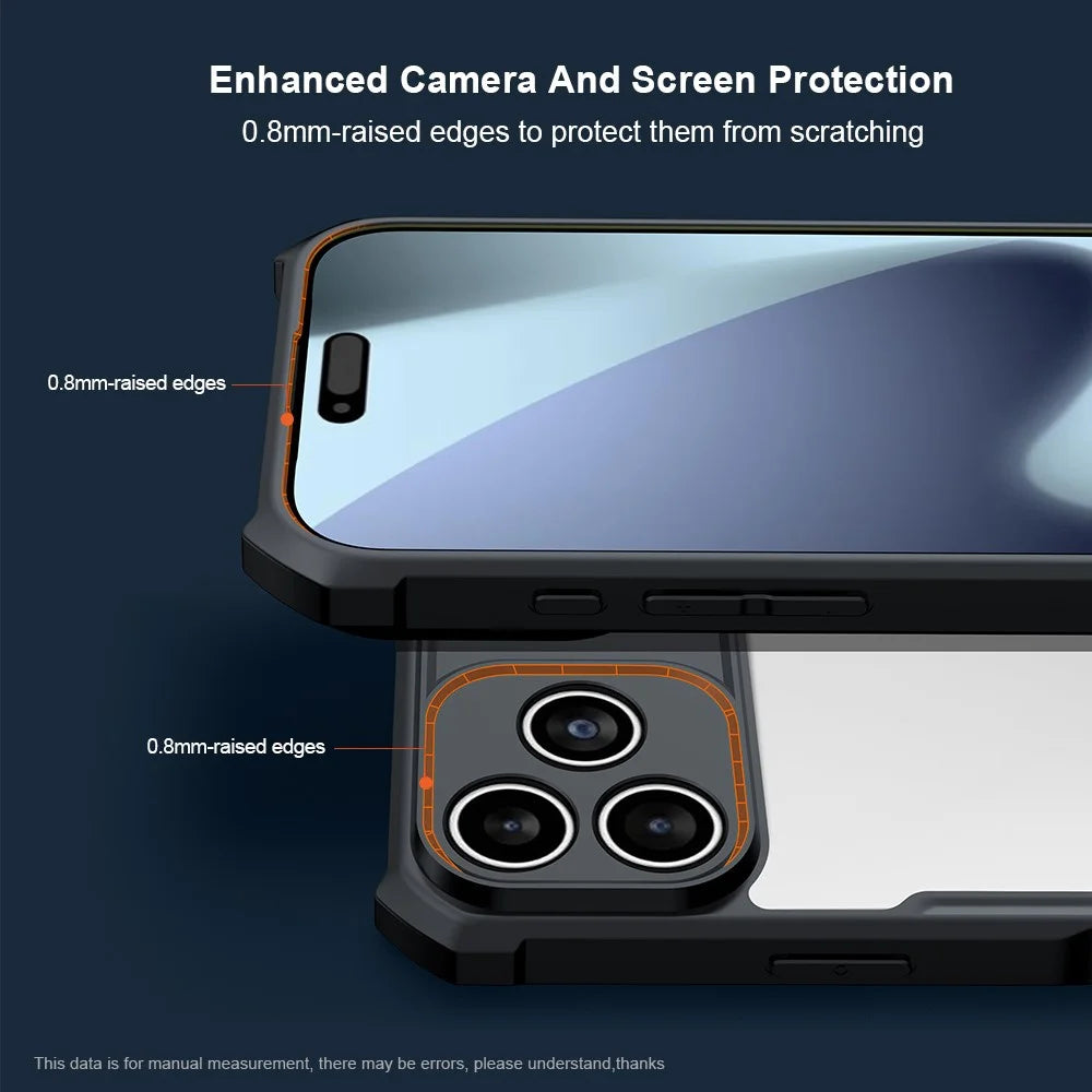 XUNDD For iPhone 17 Pro Case Dropproof TPU + Acrylic Clear Back Phone Cover - 4