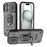 For iPhone 17 Case PC + TPU Kickstand Phone Protector with Lens Cover - Black - 1