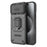 For iPhone 18 Pro Max / 17 Pro Max Case PC + TPU Kickstand Phone Protector with Lens Cover - Black - 5