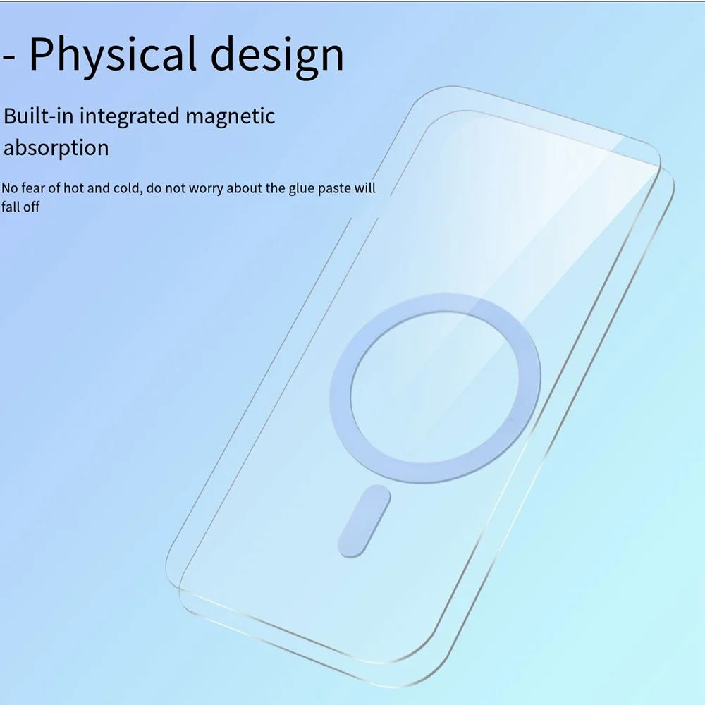 For iPhone 15 Pro Case Compatible with MagSafe Clear PC + TPU Sealed Magnetic Phone Cover - Sky Blue - 2