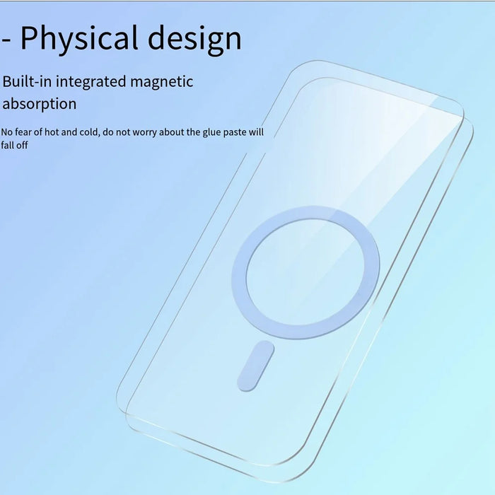 For iPhone 14 Pro Max Case Compatible with MagSafe Clear PC + TPU Sealed Magnetic Phone Cover - Sky Blue - 2