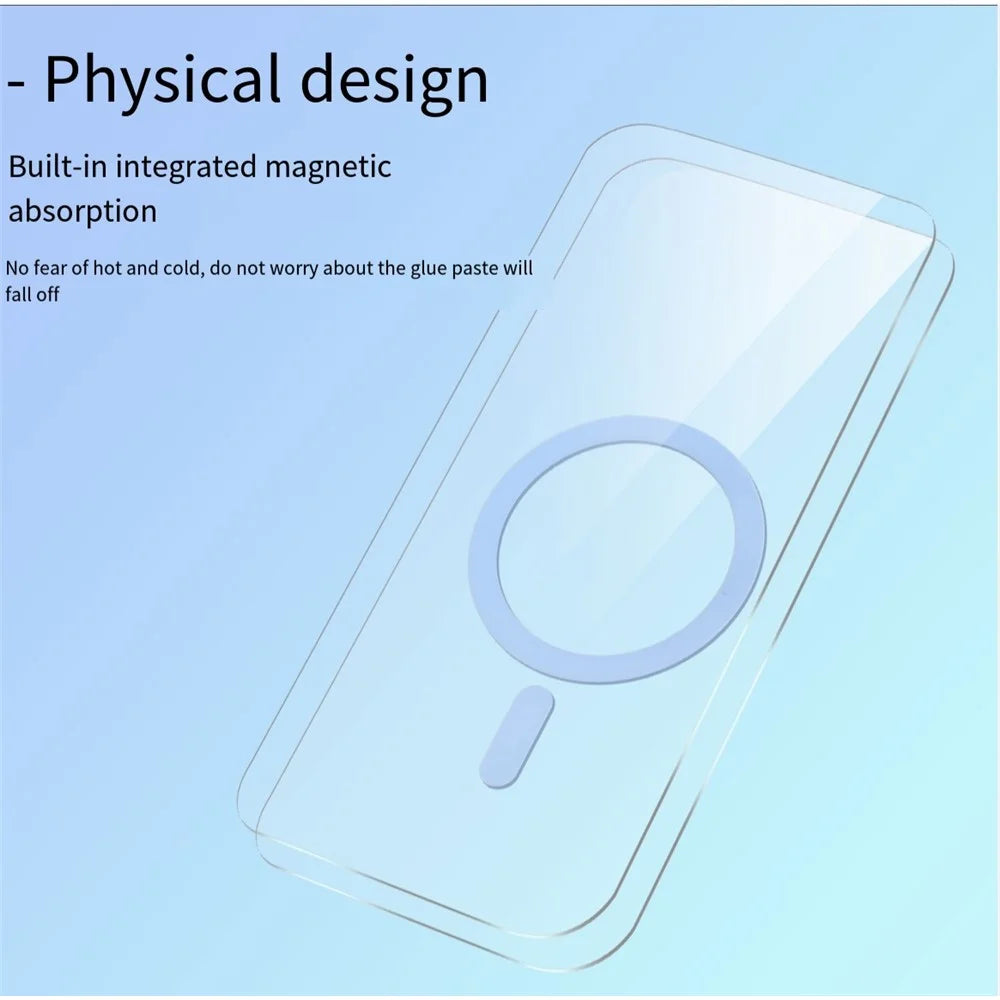 For iPhone 14 Pro Case Compatible with MagSafe Clear PC + TPU Sealed Magnetic Phone Cover - Sky Blue - 2