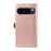 YIKATU For Google Pixel 10 Pro / Google Pixel 9 / Google Pixel 9 Pro / Google Pixel 10 Case  YK-008 Zipper Wallet Leather Phone Cover with Shoulder Strap - Rose Gold - 7