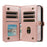 YIKATU For Samsung Galaxy S25 Edge Case  YK-008 Zipper Wallet Leather Phone Cover with Shoulder Strap - Rose Gold - 3