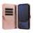 YIKATU For Samsung Galaxy S24 FE Case  YK-008 Zipper Wallet Leather Phone Cover with Shoulder Strap - Rose Gold - 2