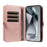YIKATU For Samsung Galaxy S24 Ultra Case  YK-008 Zipper Wallet Leather Phone Cover with Shoulder Strap - Rose Gold - 3