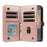 YIKATU For Samsung Galaxy S25 / Galaxy S24 Case  YK-008 Zipper Wallet Leather Phone Cover with Shoulder Strap - Rose Gold - 3