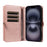 YIKATU For iPhone 16 Plus Case  YK-008 Zipper Wallet Leather Phone Cover with Shoulder Strap - Rose Gold - 3