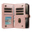 YIKATU For iPhone 15 Pro Max Case  YK-008 Zipper Wallet Leather Phone Cover with Shoulder Strap - Rose Gold - 3
