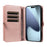 YIKATU For iPhone 18 Pro / 17 Pro Case  YK-008 Zipper Wallet Leather Phone Cover with Shoulder Strap - Rose Gold - 3