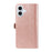 YIKATU For iPhone 17 Case  YK-008 Zipper Wallet Leather Phone Cover with Shoulder Strap - Rose Gold - 7