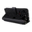 For Nothing Phone (3) 5G Case with Shoulder /  Wrist Strap Leather Phone Cover Stand Wallet - Black - 6